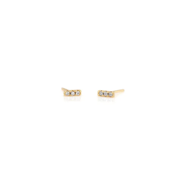 Bar Dash Crystal Stud Earrings kris nations Earrings