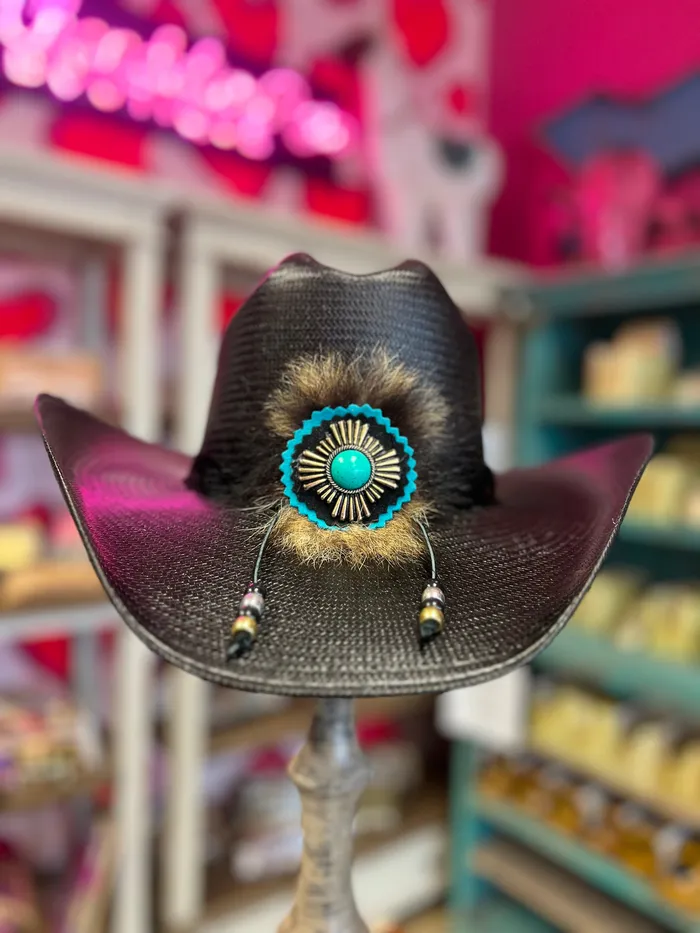 CHARLIE 1 HORSE CHARLIE 1 HORSE X LAINEY WILSON COUNTRY WITH A FLARE STRAW HAT BLACK Necklaces