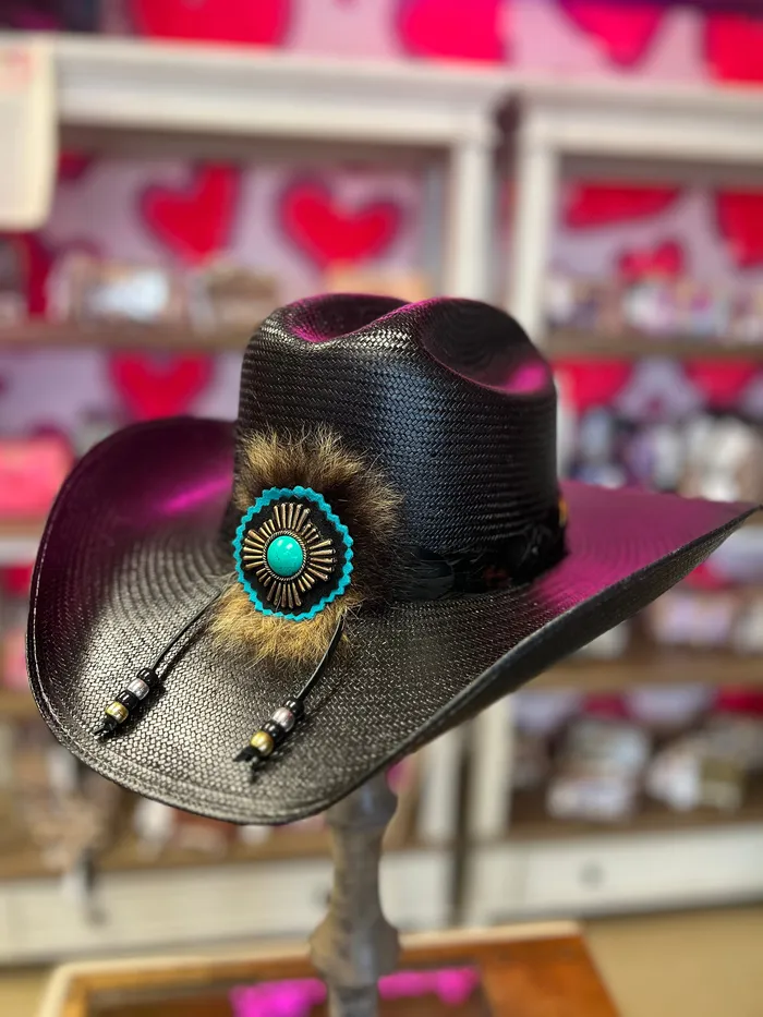 CHARLIE 1 HORSE CHARLIE 1 HORSE X LAINEY WILSON COUNTRY WITH A FLARE STRAW HAT BLACK Necklaces