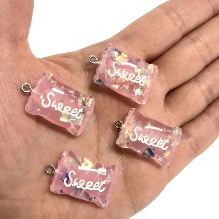 Earrings Sweet Candy Charms Acrylic Sweet Candy Charms 4 pcs in a pack Peppy Beads