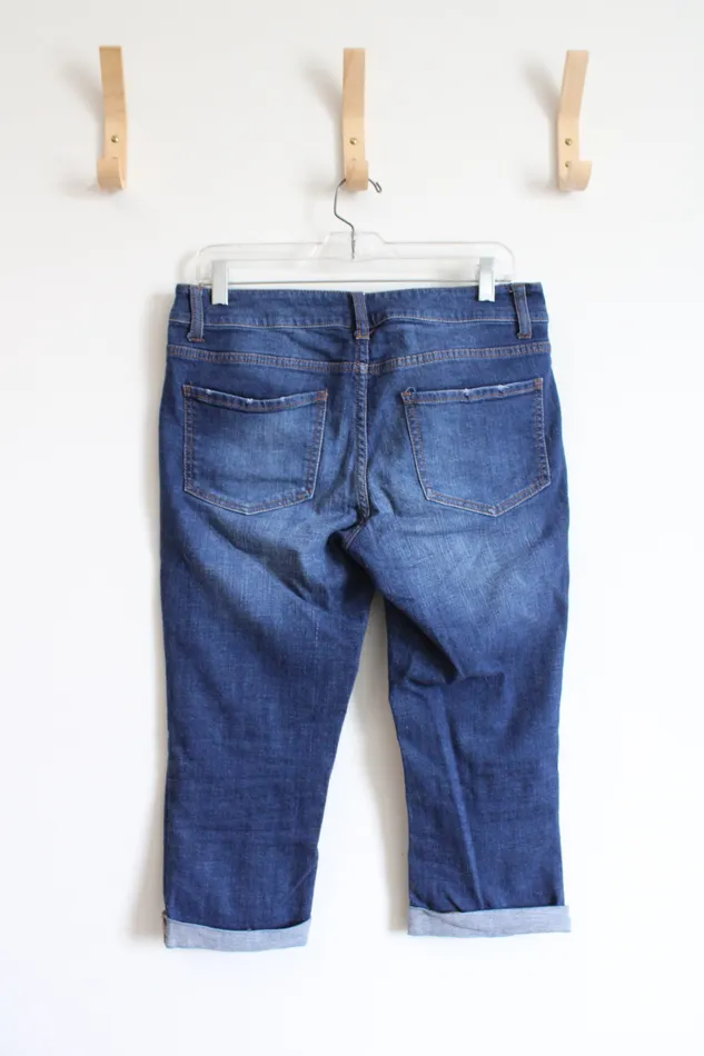 Necklaces Time And Tru Time And Tru Distressed Cuffed Jean Capri Pants 8