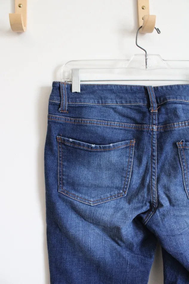 Necklaces Time And Tru Time And Tru Distressed Cuffed Jean Capri Pants 8