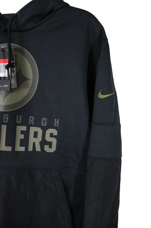 Nike Rings NEW Nike Pittsburgh Steelers NFL Black Hoodie L