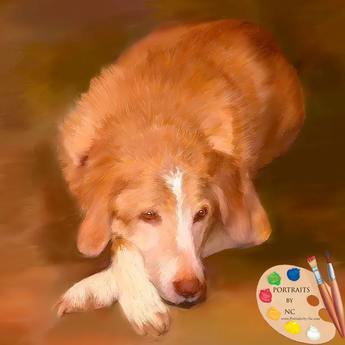 Portraits by NC Necklaces Labrador Portrait from Photo Digital Portrait