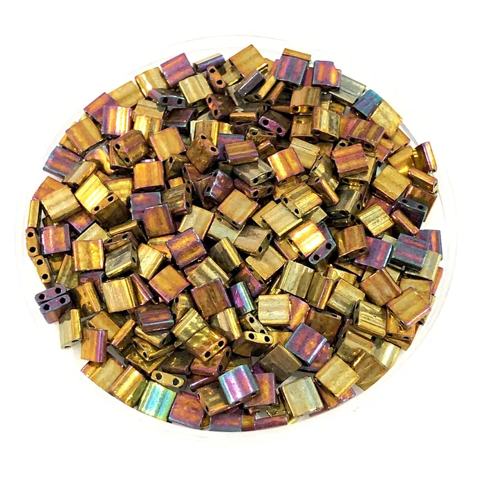 PreStyled Sets Peppy Beads Miyuki Tila Beads TL0462 Metallic Gold Iris