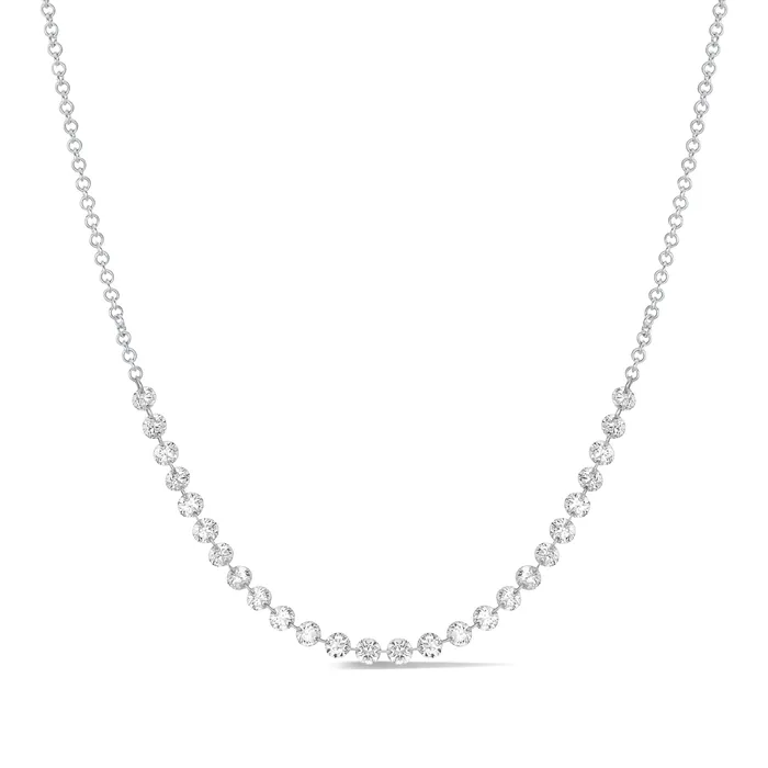 RACHEL LYNN CHICAGO Necklaces 14 Karat White Gold Aspen Air 300 Diamond Necklace