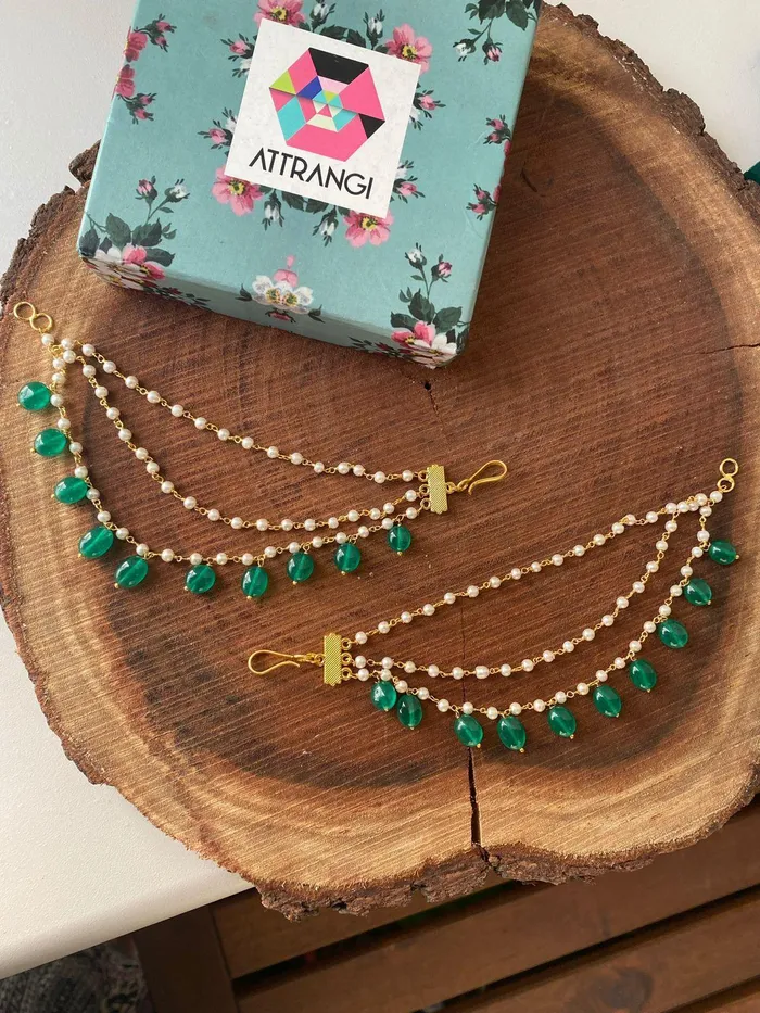 Attrangi Necklaces Bilaani 3 layer Pearl Hair Chain Attrangi Necklaces Bilaani 3 layer Pearl Hair Chain