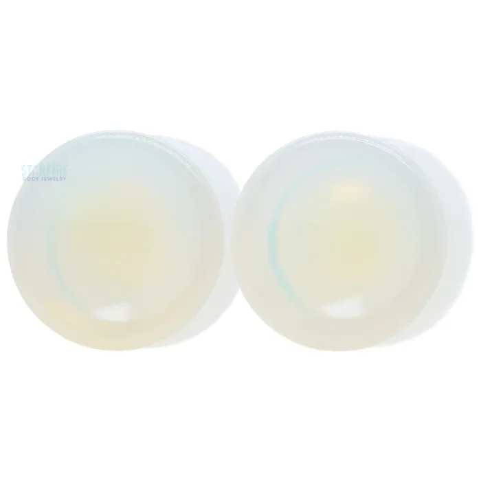 Diablo Organics Concave Stone Plugs Opalite Rings