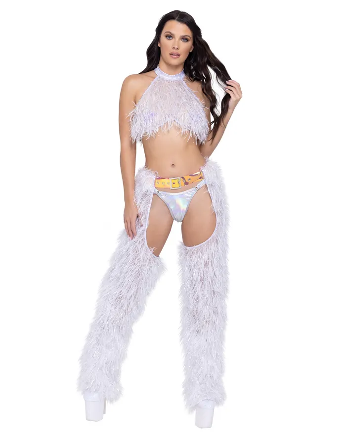 Earrings Roma Costume Inc 6251 FauxFur Cropped Halter Neck Top Earrings Roma Costume Inc 6251 FauxFur Cropped Halter Neck Top