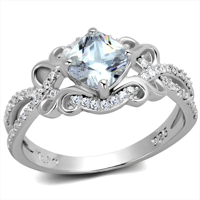 Green Rings CJ421 Wholesale Womens 925 Sterling Silver Rhodium AAA Grade CZ Clear Filigree Ring Green Rings CJ421 Wholesale Womens 925 Sterling Silver Rhodium AAA Grade CZ Clear Filigree Ring