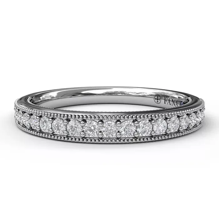 Rings Fana Diamond Milgrain Band 028ctw