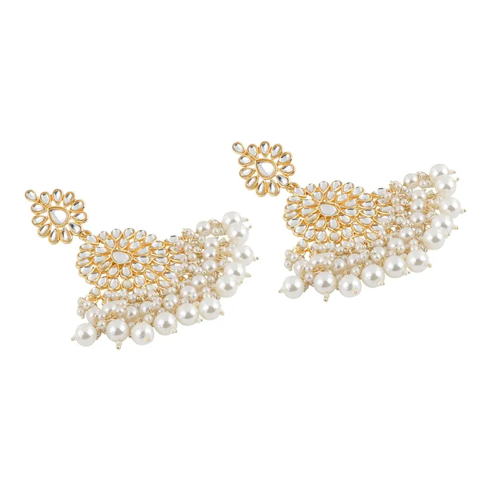 Teejh Earrings Teejh Hritika Pearl and Polki Earring Teejh Earrings Teejh Hritika Pearl and Polki Earring