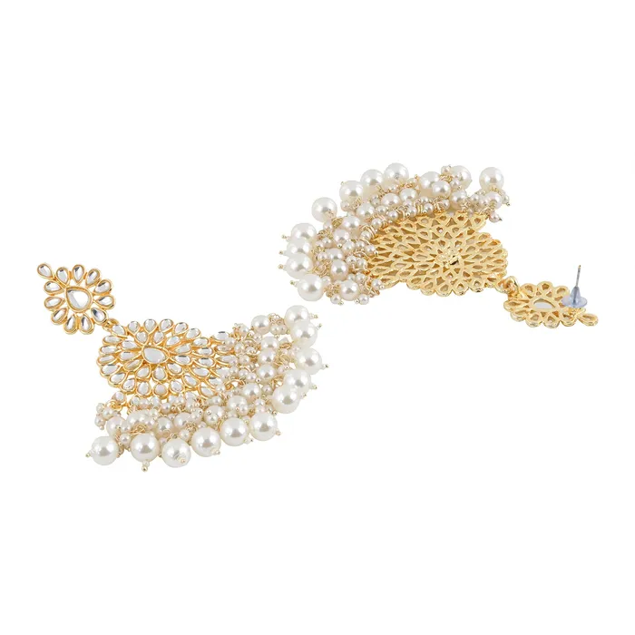 Teejh Earrings Teejh Hritika Pearl and Polki Earring Teejh Earrings Teejh Hritika Pearl and Polki Earring