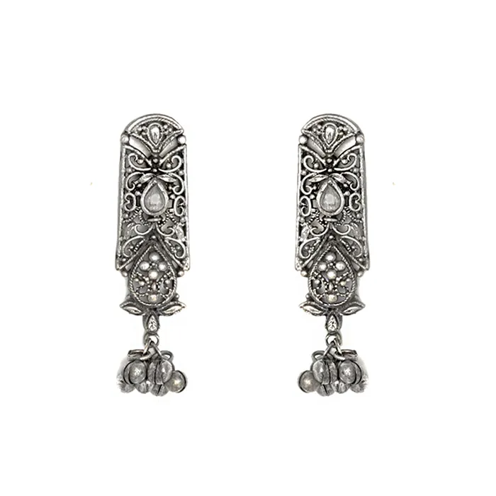 Teejh Necklaces Teejh Spruha Silver Oxidised Choker Necklace Teejh Necklaces Teejh Spruha Silver Oxidised Choker Necklace