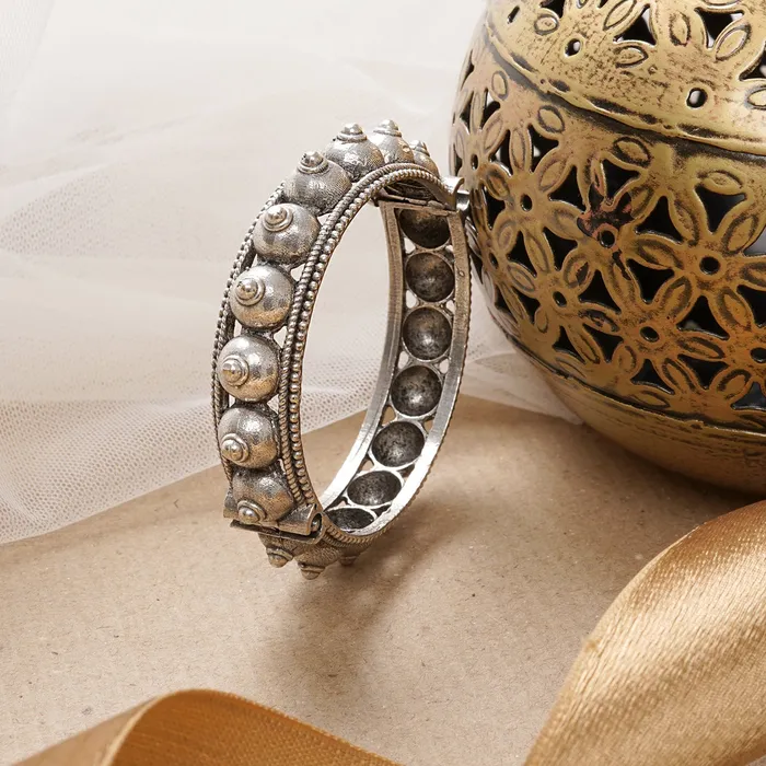 Teejh Sharmila Silver Oxidised Bangle Teejh Bracelets Teejh Sharmila Silver Oxidised Bangle Teejh Bracelets