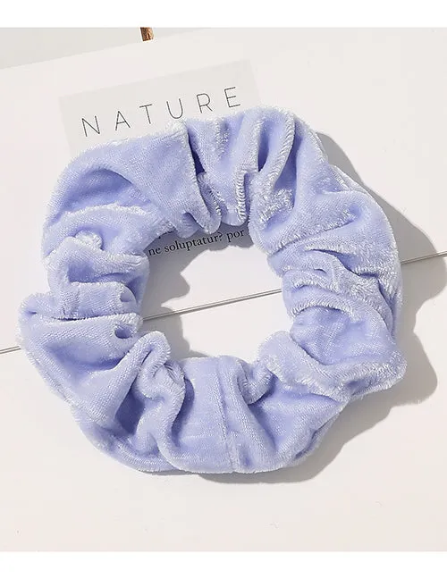 02 Earrings H457 Lilac Velvet Hair Scrunchie