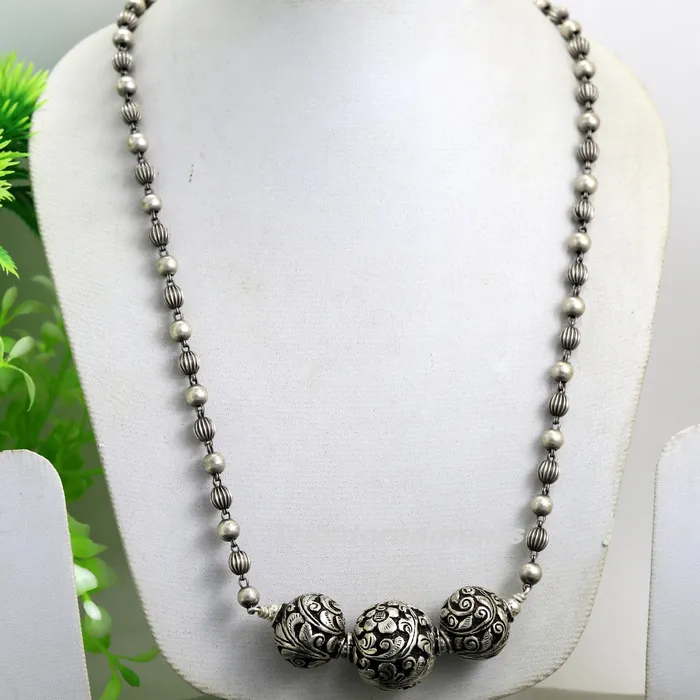 925 sterling silver handmade excellent chitai work 22 long vintage customized beaded necklace tribal belly dance bridal jewelry set119 TRIBAL ORNAMENTS Necklaces