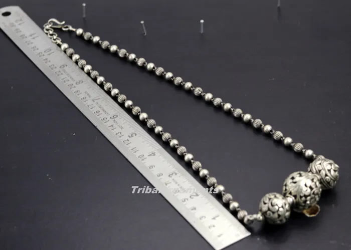 925 sterling silver handmade excellent chitai work 22 long vintage customized beaded necklace tribal belly dance bridal jewelry set119 TRIBAL ORNAMENTS Necklaces