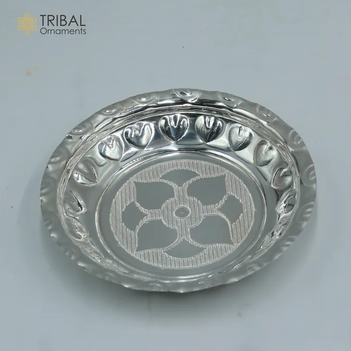 925 sterling silver handmade plate tray best gifting baby food serving silver utensils silver articles puja utensils sv315 TRIBAL ORNAMENTS Rings 925 sterling silver handmade plate tray best gifting baby food serving silver utensils silver articles puja utensils sv315 TRIBAL ORNAMENTS Rings