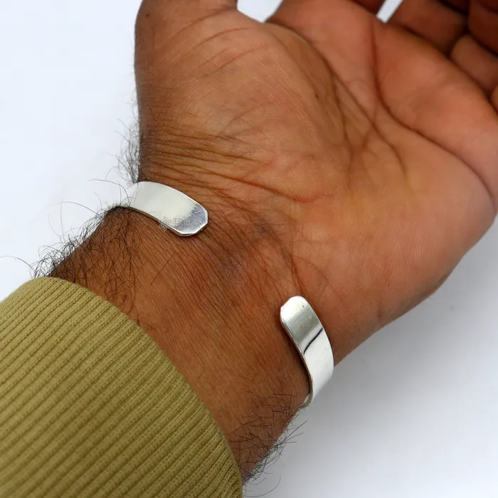 925 Sterling silverMens Silver Cuff BraceletMens Silver Bangle braceletMens solic cuff kada bracelet cuff211 TRIBAL ORNAMENTS Bracelets