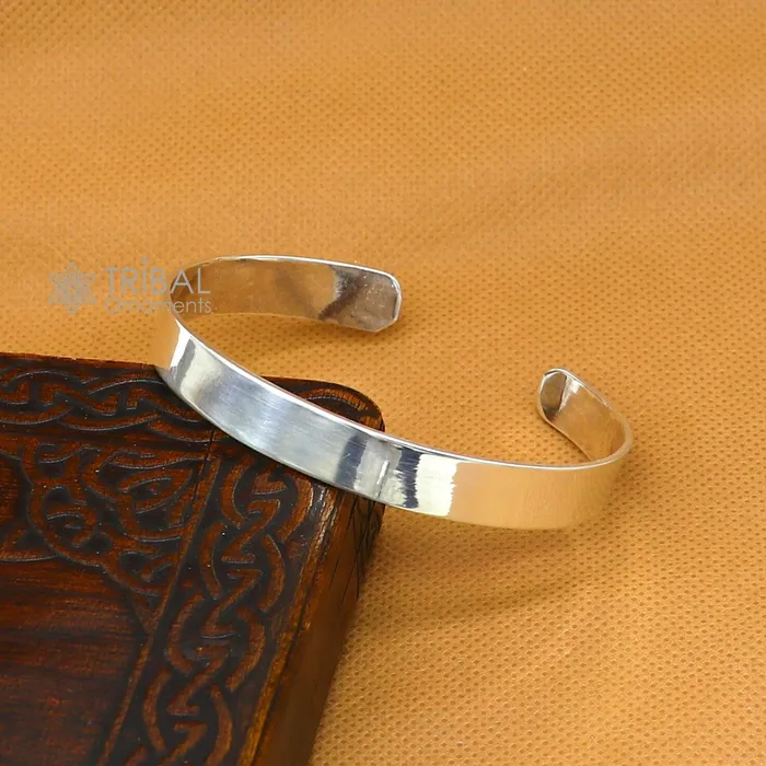 925 Sterling silverMens Silver Cuff BraceletMens Silver Bangle braceletMens solic cuff kada bracelet cuff211 TRIBAL ORNAMENTS Bracelets