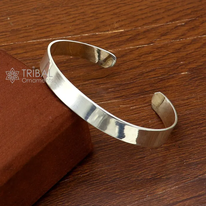 925 Sterling silverMens Silver Cuff BraceletMens Silver Bangle braceletMens solic cuff kada bracelet cuff211 TRIBAL ORNAMENTS Bracelets