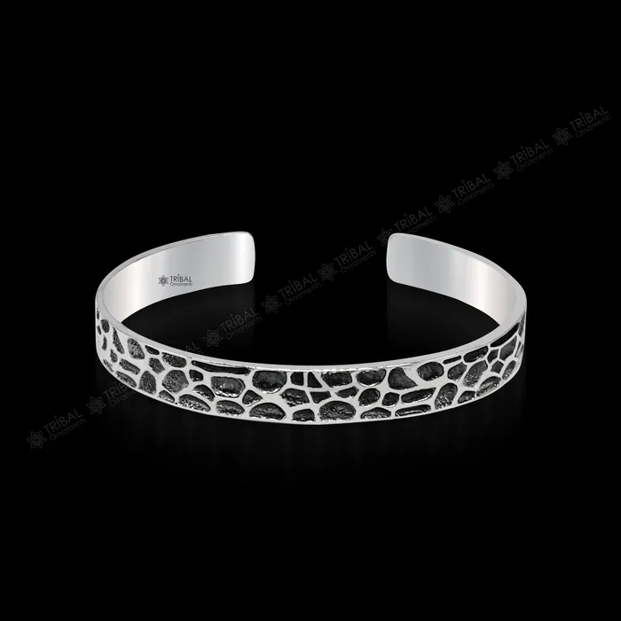 Authentic 925 sterling silver exclusive design handmade cuff kada bracelet easy to adjust with your wrist unisex jewelry cuff43 TRIBAL ORNAMENTS Bracelets