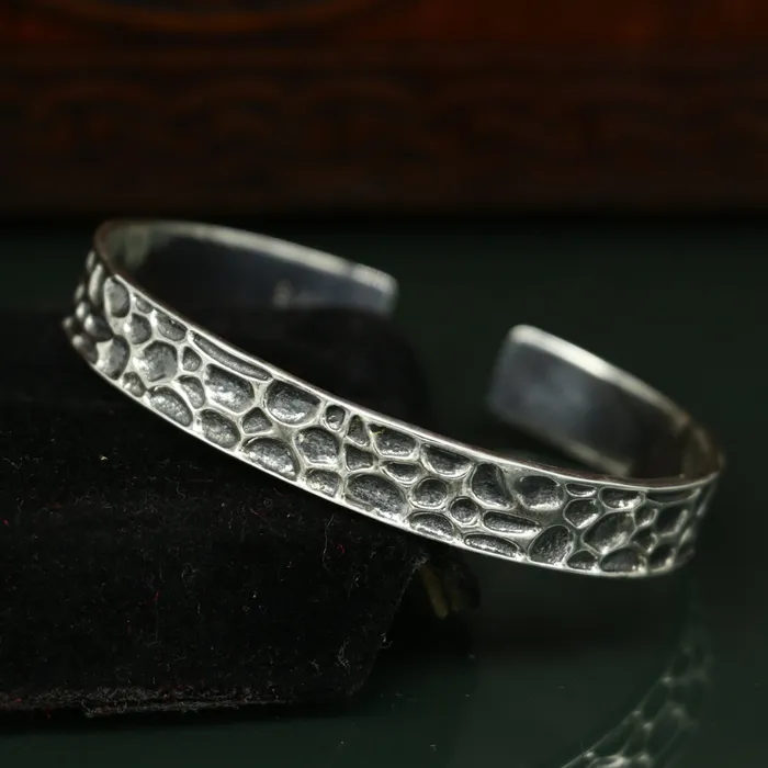 Authentic 925 sterling silver exclusive design handmade cuff kada bracelet easy to adjust with your wrist unisex jewelry cuff43 TRIBAL ORNAMENTS Bracelets