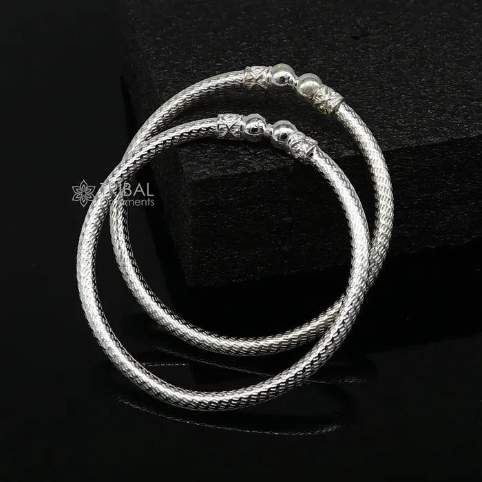 Bracelets 925 sterling silver plain shiny bright bangle bracelet kada excellent personalized gifting stylish fancy bangle mens or girls nba380 TRIBAL ORNAMENTS