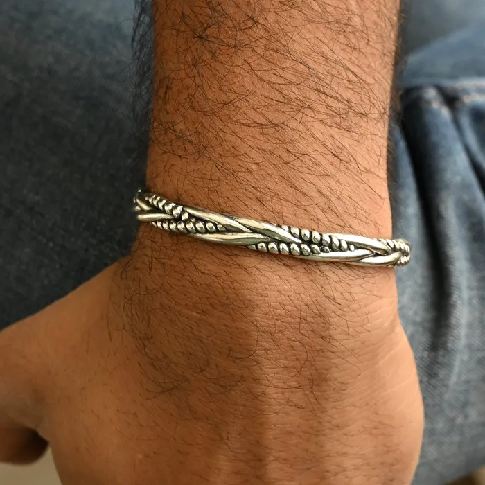 Bracelets Jewelvers 925 Sterling Silver Braided Cuff Bracelet Men Bracelet Bracelets Jewelvers 925 Sterling Silver Braided Cuff Bracelet Men Bracelet