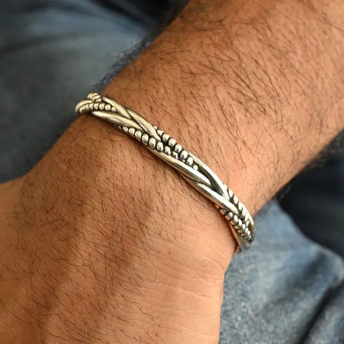 Bracelets Jewelvers 925 Sterling Silver Braided Cuff Bracelet Men Bracelet Bracelets Jewelvers 925 Sterling Silver Braided Cuff Bracelet Men Bracelet