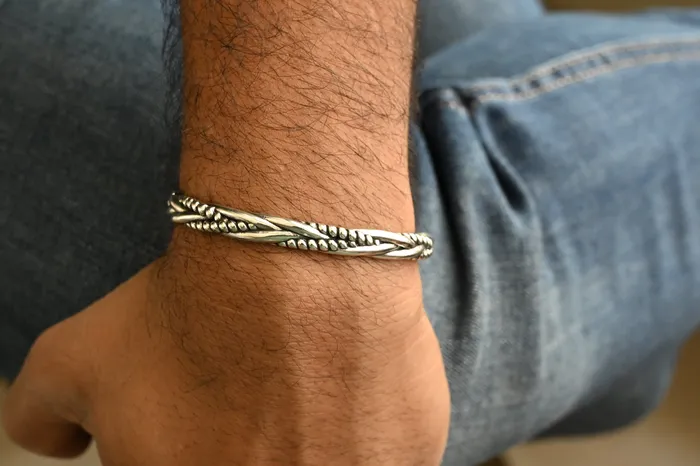 Bracelets Jewelvers 925 Sterling Silver Braided Cuff Bracelet Men Bracelet Bracelets Jewelvers 925 Sterling Silver Braided Cuff Bracelet Men Bracelet