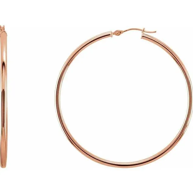Earrings Fire Brilliance Tube Hoop Earrings