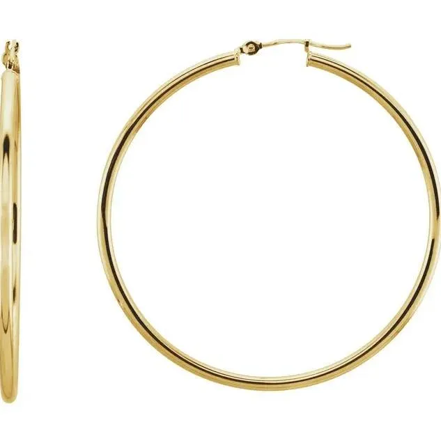 Earrings Fire Brilliance Tube Hoop Earrings