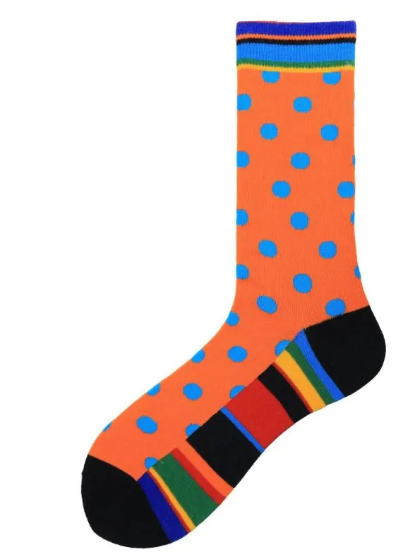 Earrings POLLY SF930 Orange Polka Dots Stripes Socks