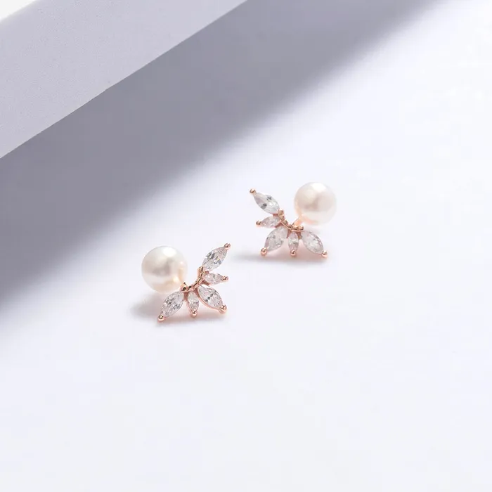 Elegant Freshwater Pearl Earrings WE00508 Pearly Lustre Earrings