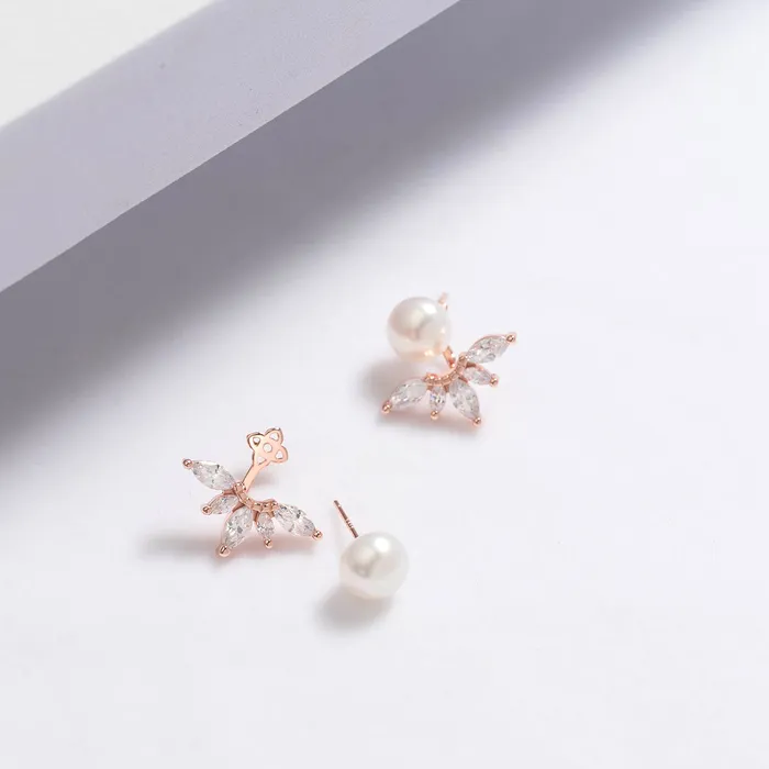Elegant Freshwater Pearl Earrings WE00508 Pearly Lustre Earrings