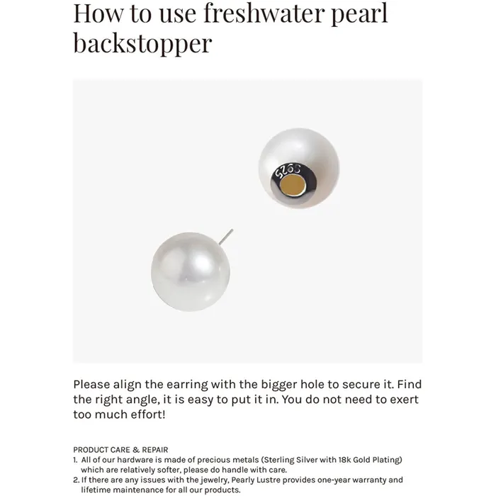 Elegant Freshwater Pearl Earrings WE00508 Pearly Lustre Earrings