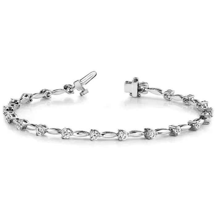 Exquisite Link Fashion Moissanite or Diamond Bracelet Fire Brilliance Bracelets