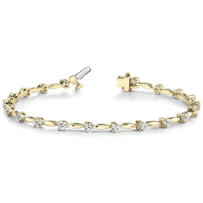 Exquisite Link Fashion Moissanite or Diamond Bracelet Fire Brilliance Bracelets