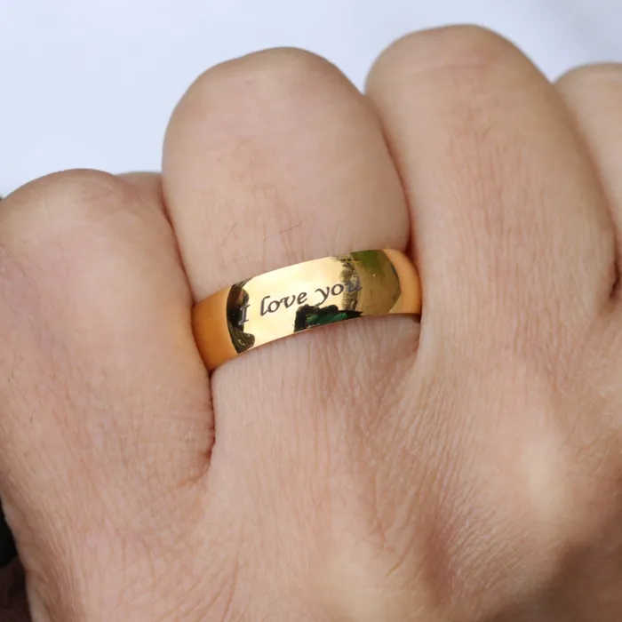 Jewelvers Rings 18K GoldFilled Personalized Ring Custom Engraved Name Ring