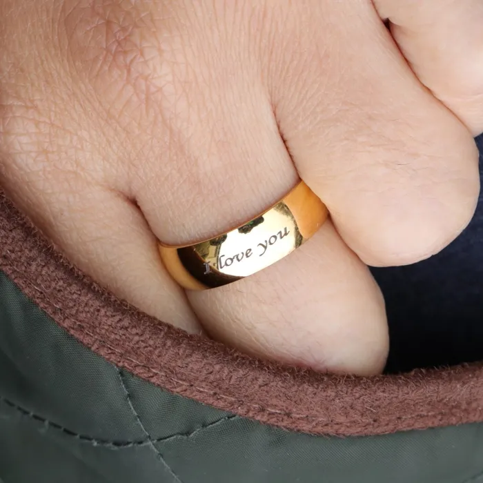 Jewelvers Rings 18K GoldFilled Personalized Ring Custom Engraved Name Ring