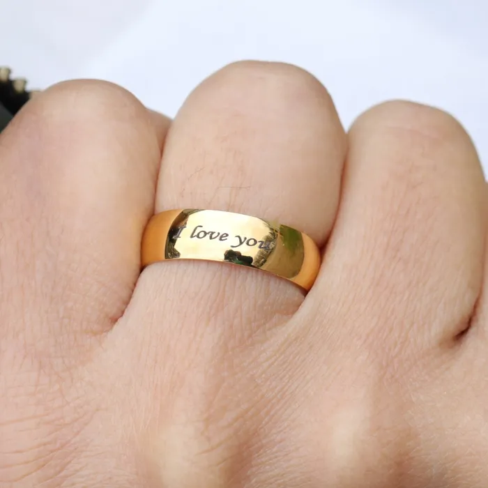 Jewelvers Rings 18K GoldFilled Personalized Ring Custom Engraved Name Ring