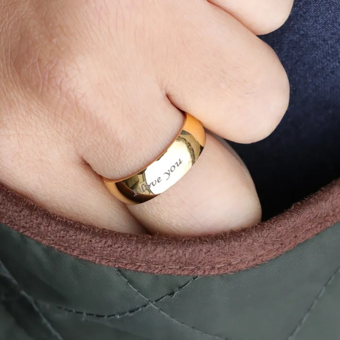 Jewelvers Rings 18K GoldFilled Personalized Ring Custom Engraved Name Ring
