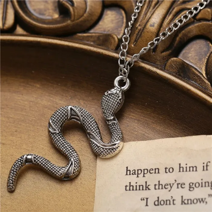 N974 Silver Snake Necklace with FREE EARRINGS alice Necklaces