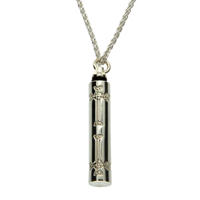 Necklaces Keith Jack Keepsake Vial Cross Pendant