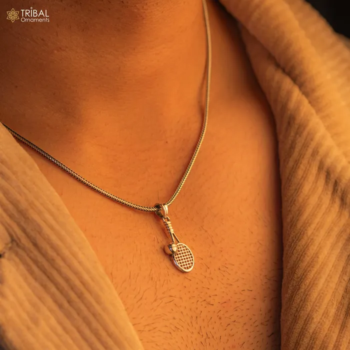 Necklaces TRIBAL ORNAMENTS 925 sterling silver handmade stylish design small Tennis racket style pendant best gifting jewelry religious pendant custom jewelry ssp1689 Necklaces TRIBAL ORNAMENTS 925 sterling silver handmade stylish design small Tennis racket style pendant best gifting jewelry religious pendant custom jewelry ssp1689