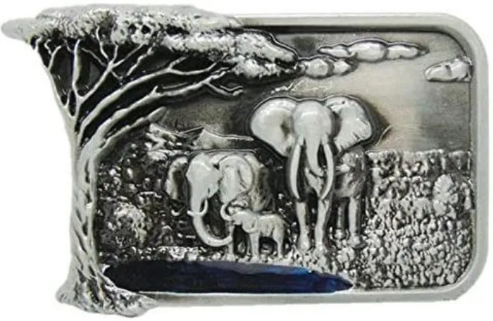 POLLY Earrings BU168 Elephants Belt Buckle