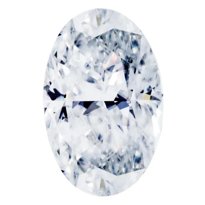 Rings FIRE BRILLIANCE First Crush Moissanite Crushed Ice Oval Cut