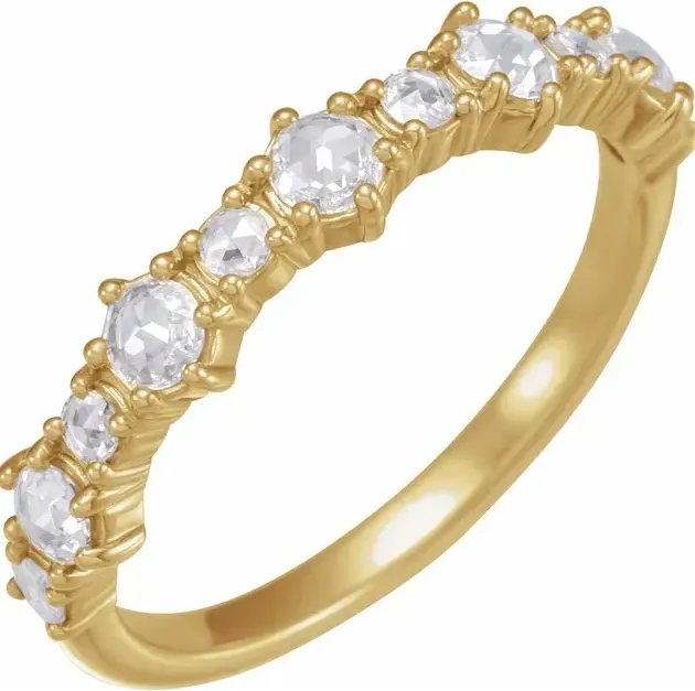 Rings Fire Brilliance Juliette Round Diamond 12 Eternity 12 CTW Anniversary Band
